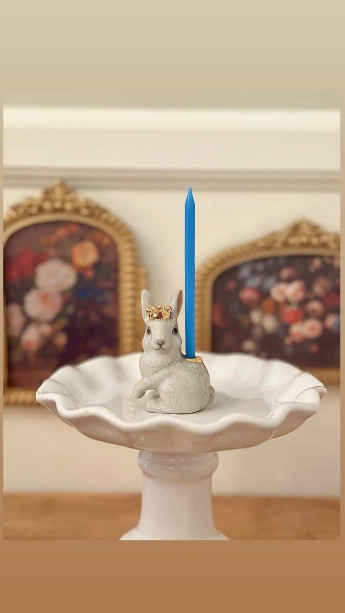Preorder! Royal White Rabbit Cake Topper - Allow two weeks for delivery