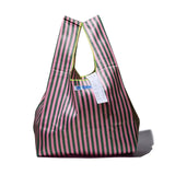School Tie Fabric Bag: Light Blue x White