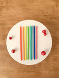 Rainbow Beeswax Birthday Candle Set 🌈8🎂
