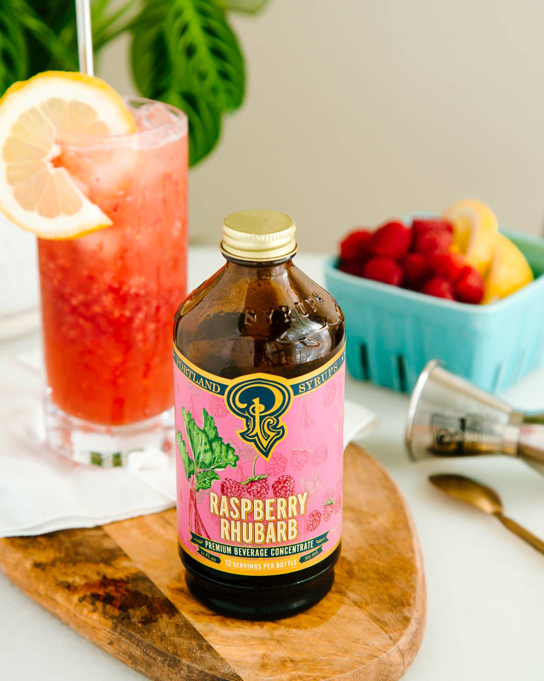 Portland Syrups Raspberry Rhubarb Syrup