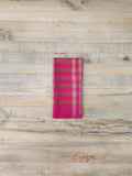 All Roads Grid Napkin Pair - Fuschia