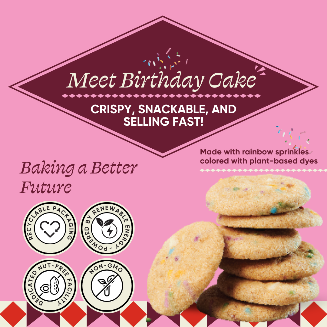 In Stock Nov 1: Fancypants Baking Co. Birthday Cake Cookies