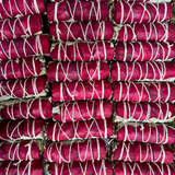 White Sage Smudge Wands with Red Rose Petals