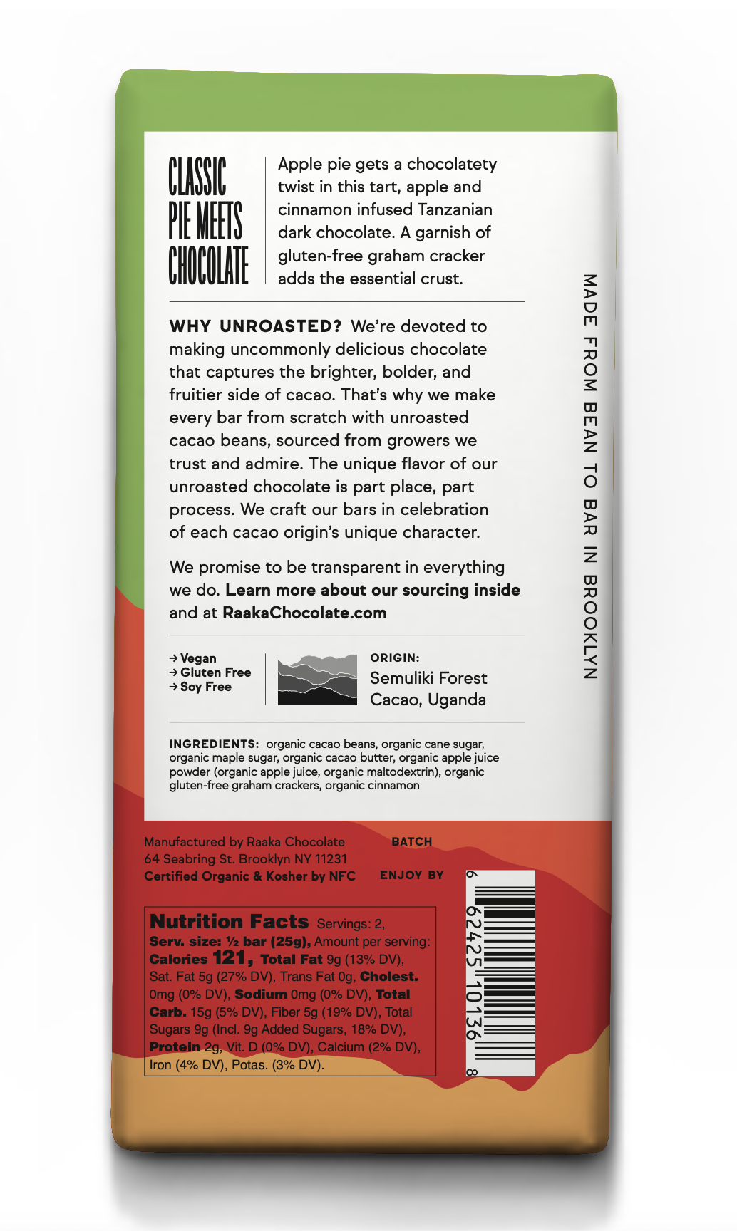 Raaka  Apple Crisp Chocolate Bar - 60% Cacao