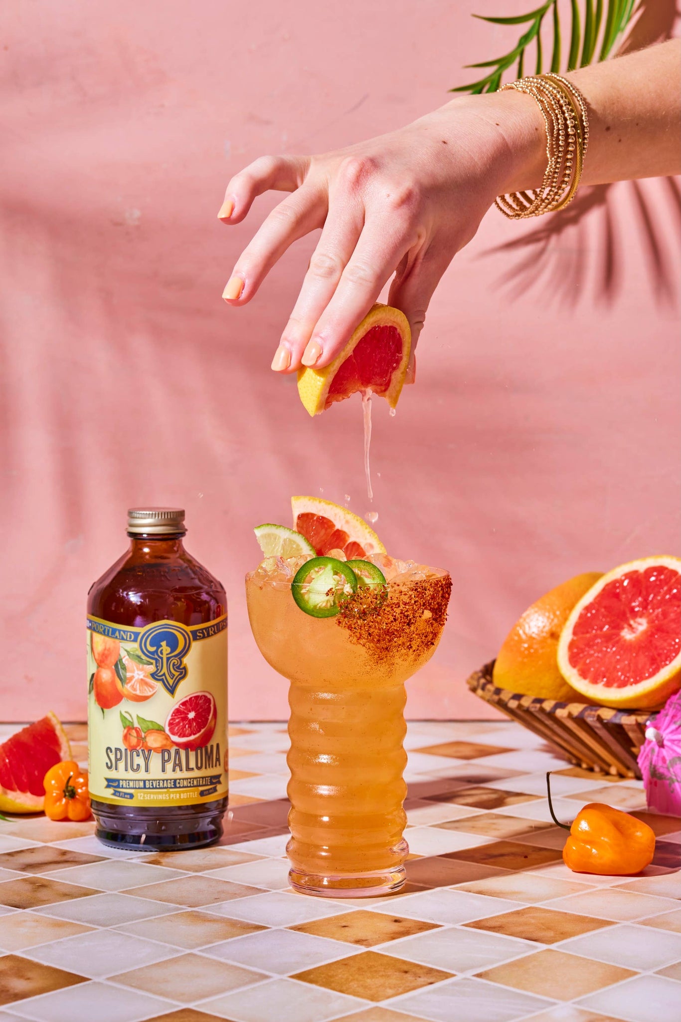 Spicy Paloma Syrup 12oz - cocktail / mocktail / Coffee / Tea