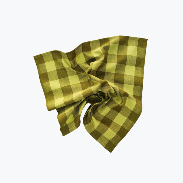 All Roads Big Gingham Napkin Pair - Limon