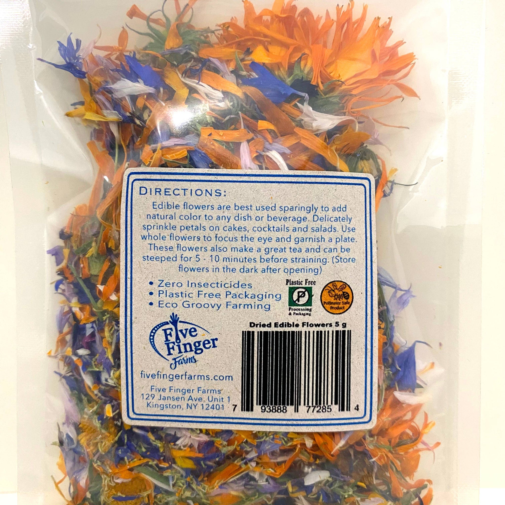Edible Flowers - Real & Natural Dried Flowers Garnish: 5g Pouch