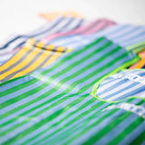 In stock March 2:  School Tie Fabric Bag: Green x Light Blue