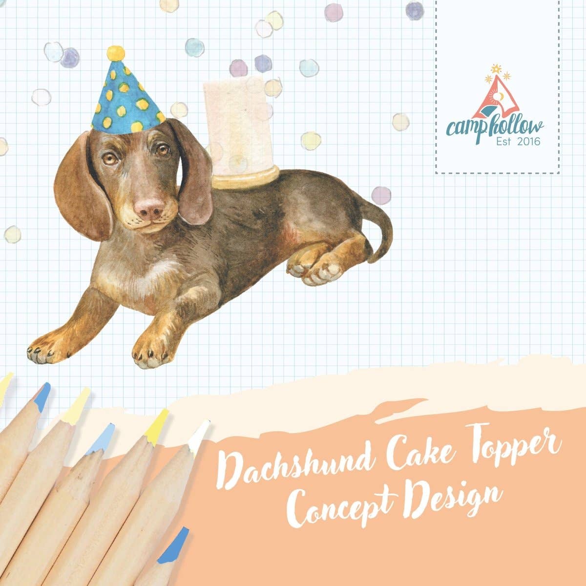 In stock: Dachshund Cake Topper