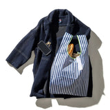 School Tie Fabric Bag: Red x Light Blue