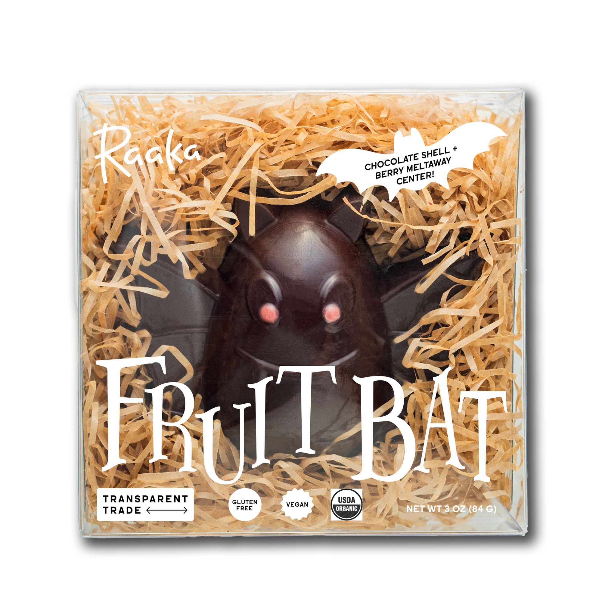 In Stock! Raaka Fruit Bat: Berry Ganache Filled Chocolate