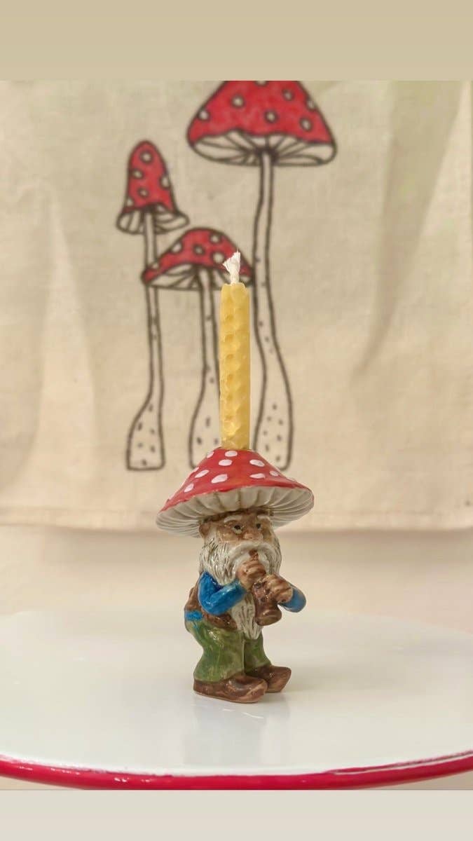 Mushroom Gnome Cake Topper