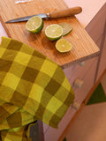 All Roads Big Gingham Napkin Pair - Limon