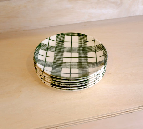 Set of Plaid Plates