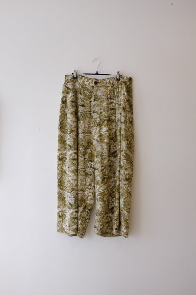 Rachel Comey Silk Patterned Wide Leg Pants