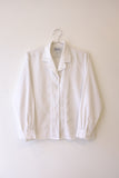90's White Button Down Blouse with Embroidery Detail