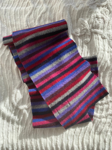 Vintage Striped Wool Scarf
