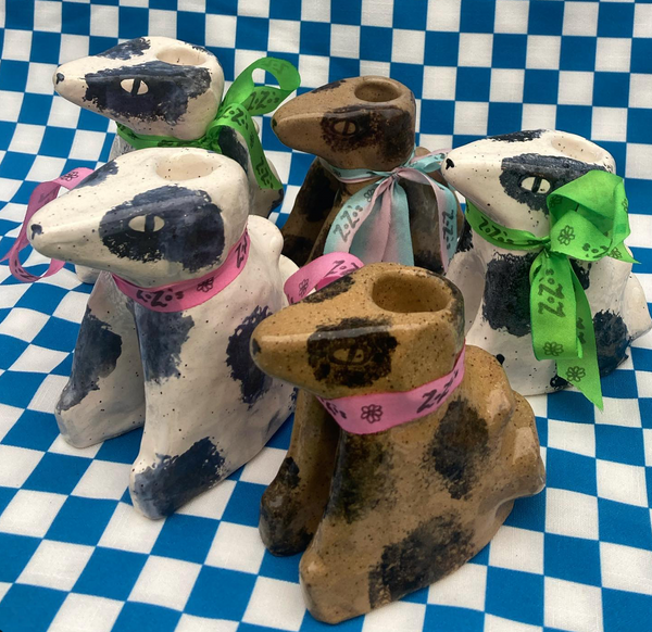 Ceramic Dog Candleholders by ZoZo's General