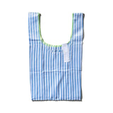 School Tie Fabric Bag: Light Blue x White
