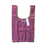 School Tie Fabric Bag: Red x Light Blue