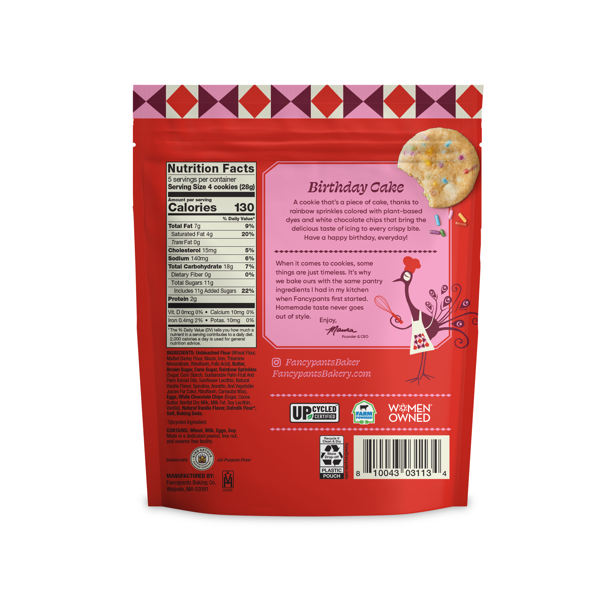 In Stock Nov 1: Fancypants Baking Co. Birthday Cake Cookies