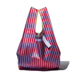 School Tie Fabric Bag: Red x Light Blue