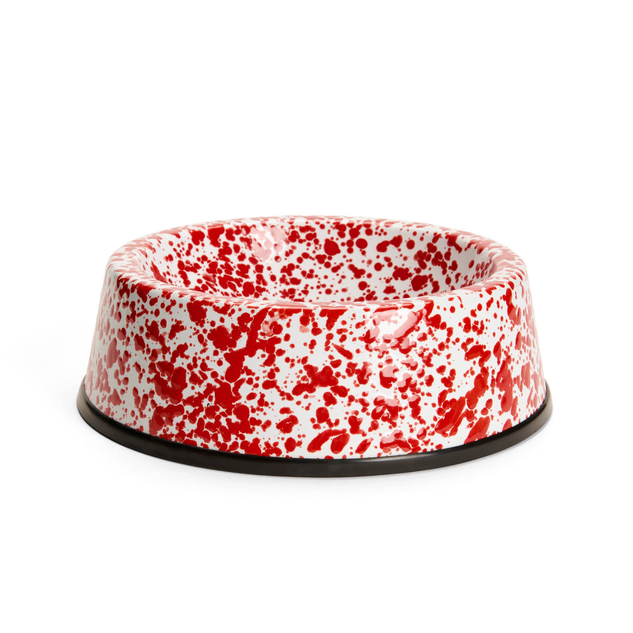 Splatter Enamelware Large Pet Bowl