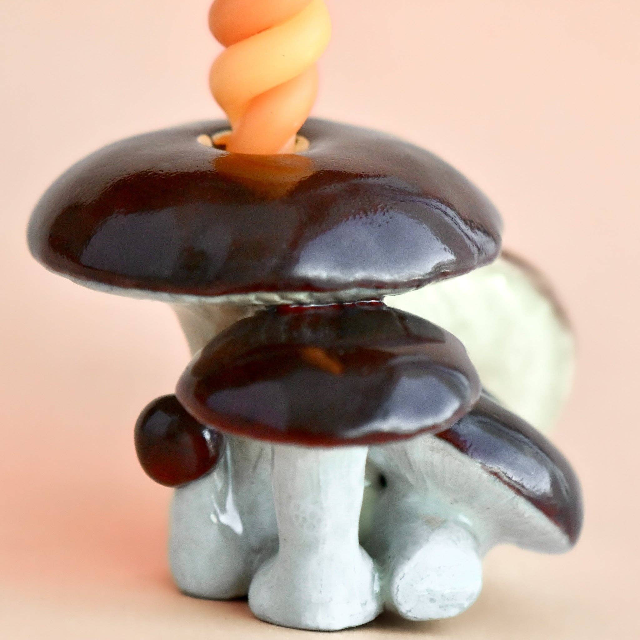 Mahogany Mushroom Cluster Cake Topper
