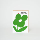 Welcome Baby Ladybug Letterpress Greeting Card by Egg Press