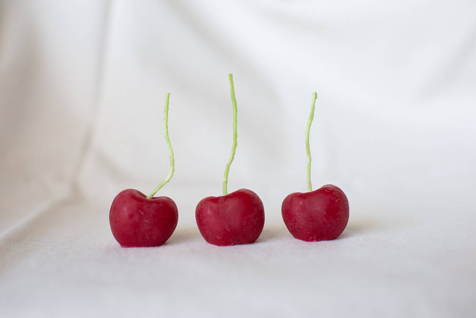 Beeswax Cherry Birthday Candles: Set of Ten