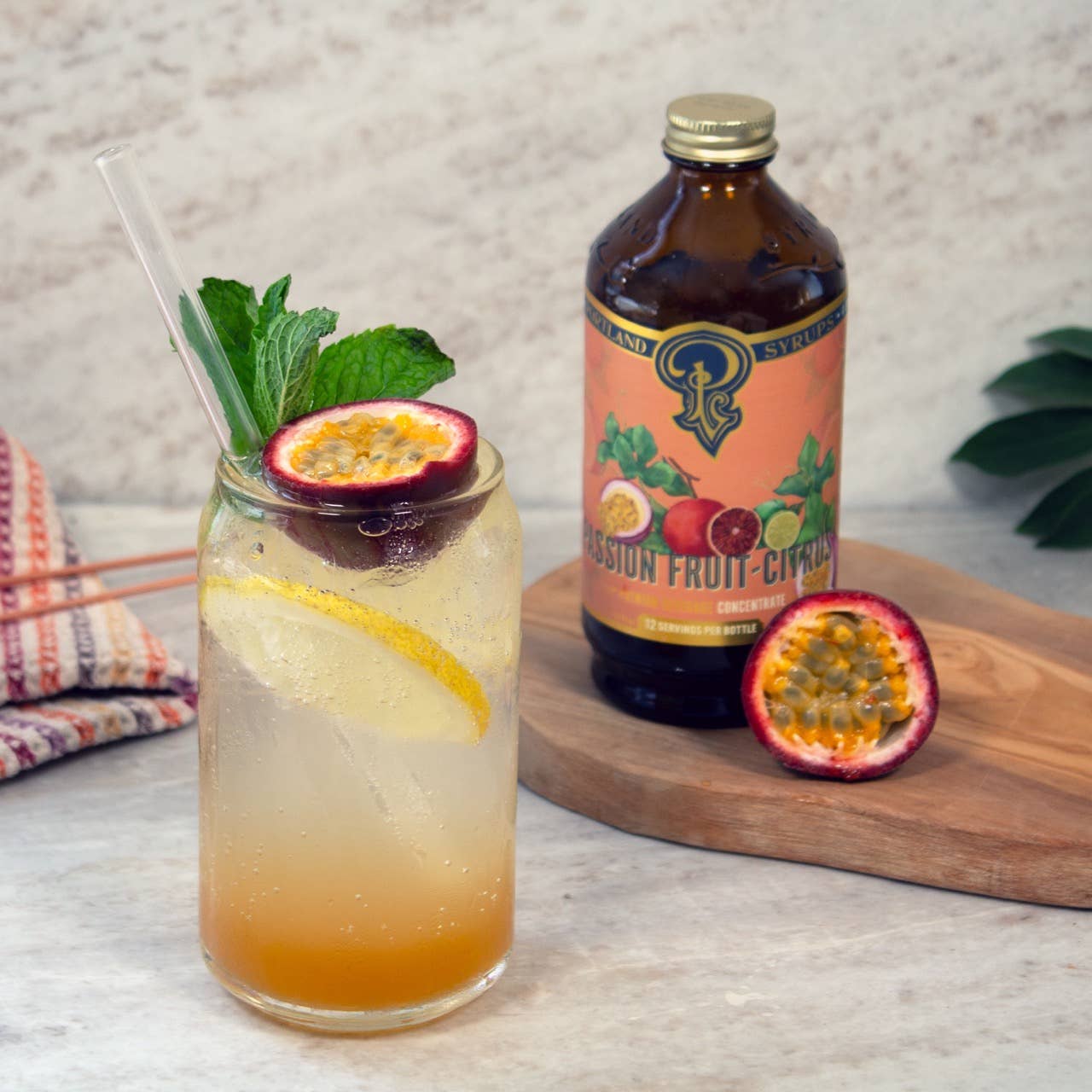Passion Fruit Citrus Syrup 12oz  - cocktail / mocktail mixer
