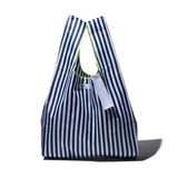 School Tie Fabric Bag: Light Blue x White