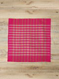 All Roads Grid Napkin Pair - Fuschia