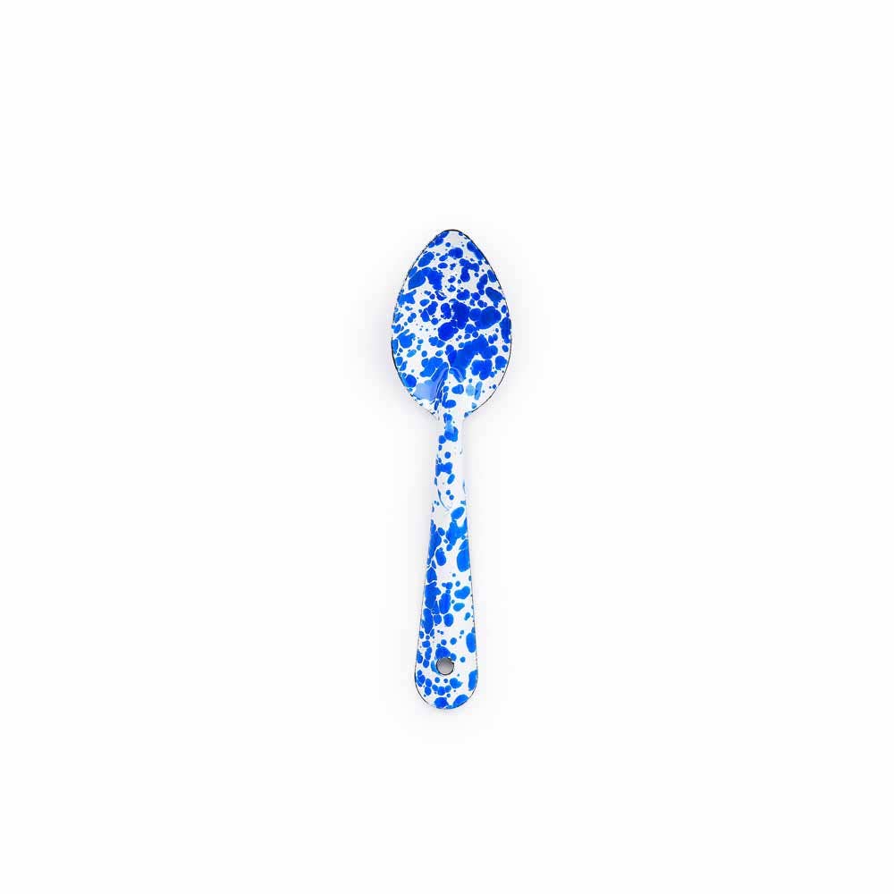 Splatter Enamelware Medium Spoon: Blue Splatter