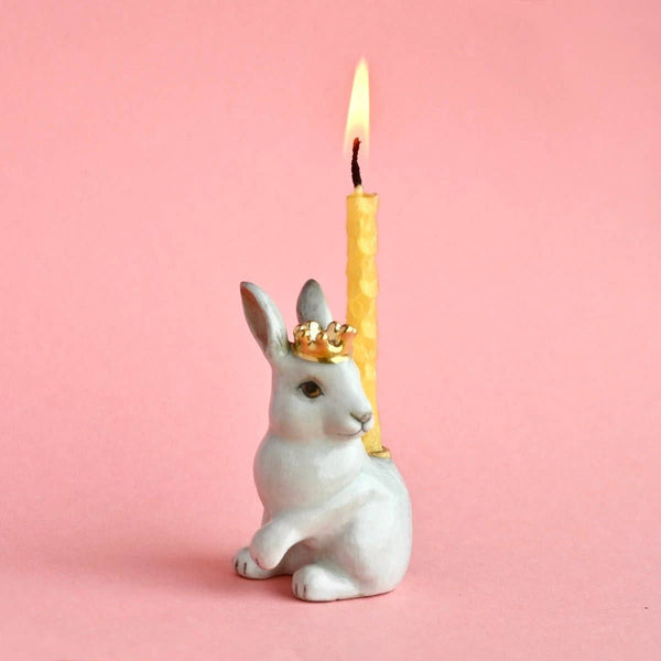 Preorder: Royal White Rabbit Cake Topper - Allow two weeks for delivery