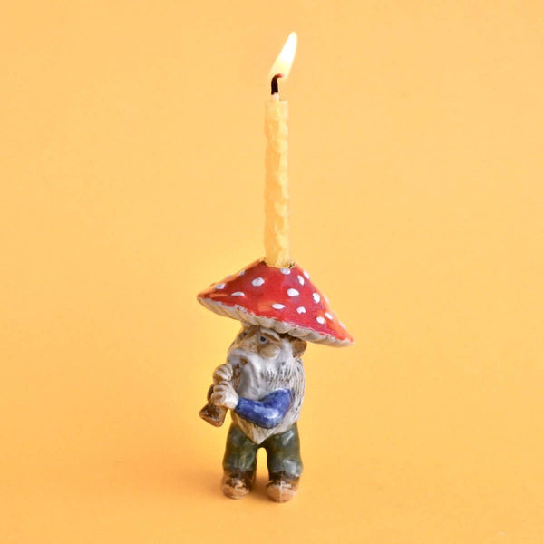 One in stock!  Mushroom Gnome Cake Topper