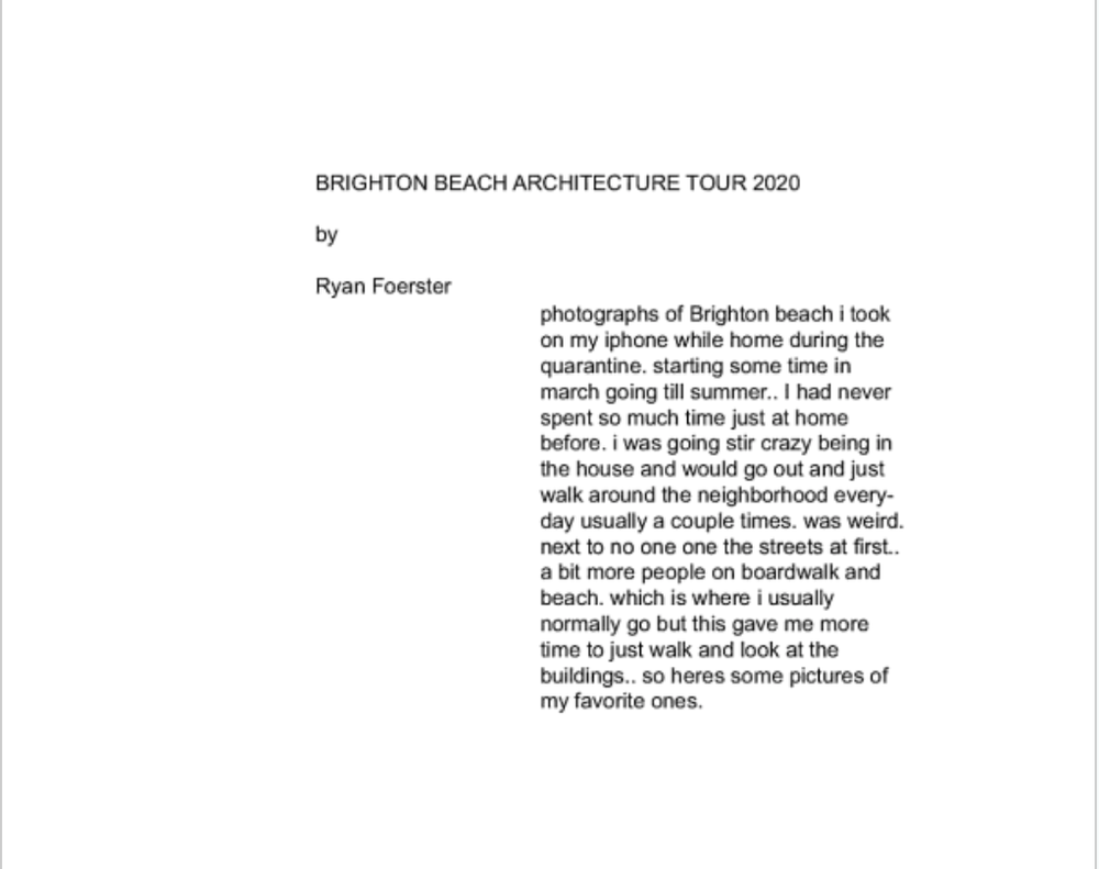 BRIGHTON BEACH ARCHITECTURE TOUR 2020 by Ryan Foerster