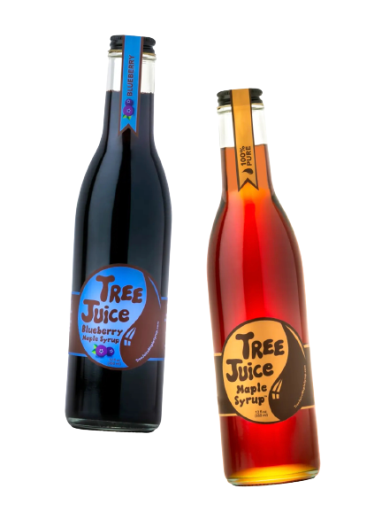 12oz Tree Juice Maple Syrup--Pure or Blueberry