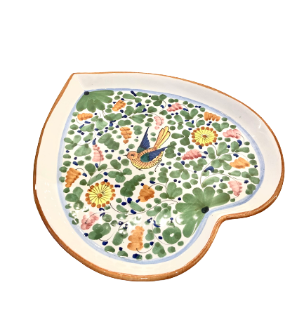 Heart Shaped Dish, Handpainted in Italy